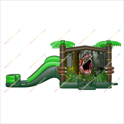 Bounce Combo Jumping House With Water Slide Inflatable Water Play Center Jungle Bouncy Castle Waterslide Rentals - Inflatable-Zone