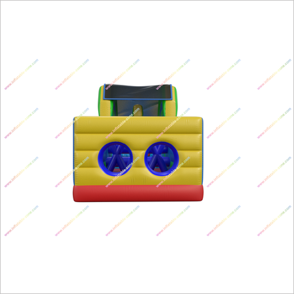 Inflatable Rainbow Obstacle Course Soft Rock Wall Climb And Double Slide Inflatable Obstacle Course Races - Inflatable-Zone