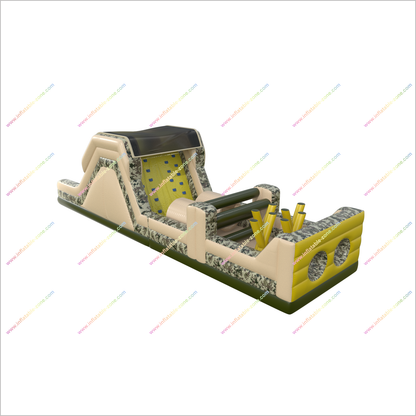Long Army Inflatable Obstacle Course Outdoor Adults Inflatable Camouflage Obstacle Challenge Course Kids Playground - Inflatable-Zone