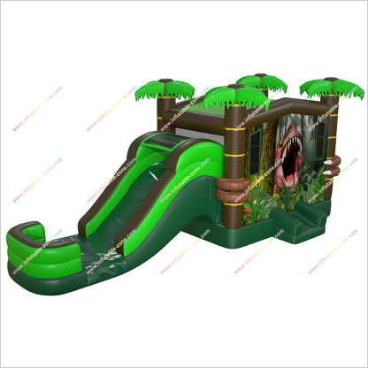 Bounce Combo Jumping House With Water Slide Inflatable Water Play Center Jungle Bouncy Castle Waterslide Rentals - Inflatable-Zone